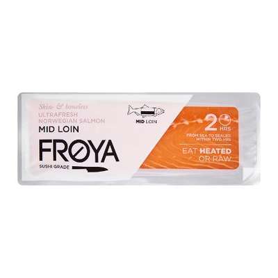 Dos de saumon norvégien Mid Loin - Sushi Grade, Froya (300 g)
