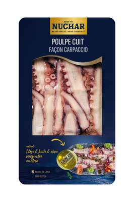 Carpaccio de poulpe cuit et huile d'olive, Nuchar (87 g)