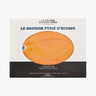 Saumon fumé d'Écosse BIO, La Grande Epicerie de Paris (x 2 tranches, 100 g)