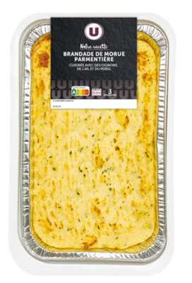 Brandade de morue parmentière gratinée, U (800 g)