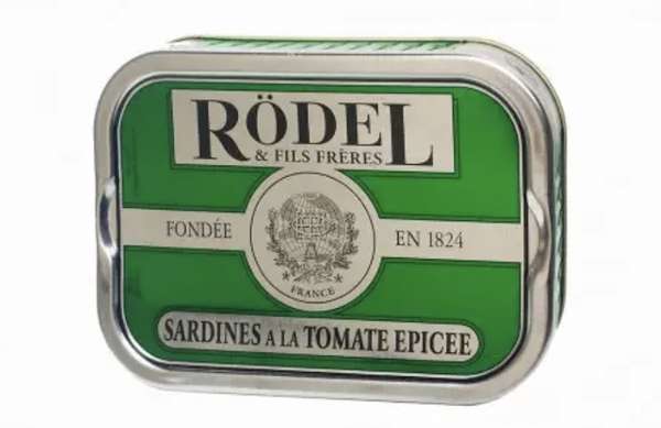 Sardines à l'huile d'olive et à la Tomate Epicée 1/6, Rödel (115 g)