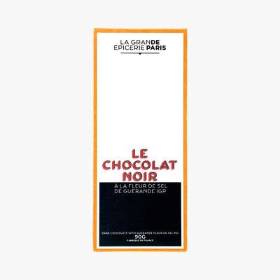 Tablette de chocolat noir à la fleur de sel de Guérande IGP, La Grande Epicerie de Paris (90 g)