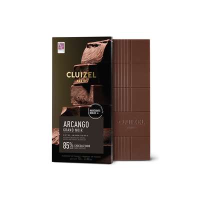 Tablette arcango grand noir 85%, Cluizel (70 g)