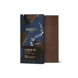 Tablette noir 72% fleur de sel de l'Ile de Ré, Cluizel (70 g)