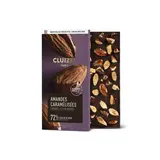 Tablette noir 72% amandes caramélisées, Cluizel (100 g)