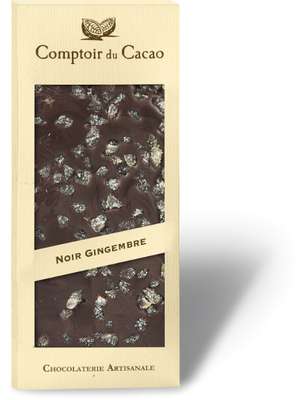 Tablette gourmande noir gingembre, Comptoir Cacao (90 g)