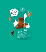 Tablette lait amandes grillées, Chocolat Galler (80 g)