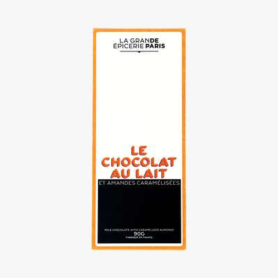 Tablette de chocolat au lait aux amandes caramélisées, La Grande Epicerie de Paris (90 g)