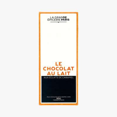 Tablette de chocolat au lait aux éclats de caramel, La Grande Epicerie de Paris (90 g)