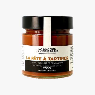 Pâte à tartiner noisettes, lait et feuilletine, La Grande Epicerie de Paris (240 g)