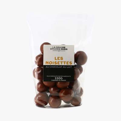 Noisettes enrobées de chocolat au lait, La Grande Epicerie de Paris (150 g)