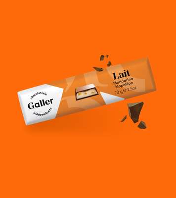 Bâton lait mandarine Napoléon, Chocolat Galler (70 g)