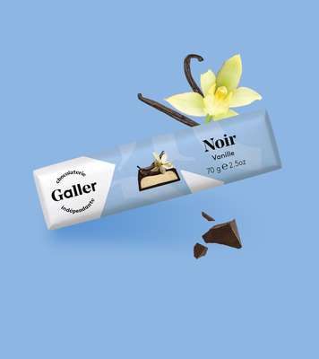 Bâton noir vanille, Chocolat Galler (70 g)