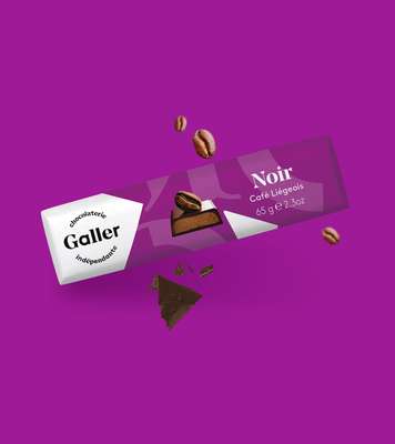 Bâton noir café liégeois, Chocolat Galler (65 g)
