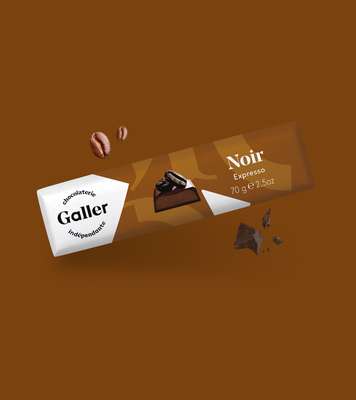 Bâton noir expresso, Chocolat Galler (70 g)