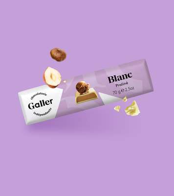 Bâton blanc praliné, Chocolat Galler (70 g)