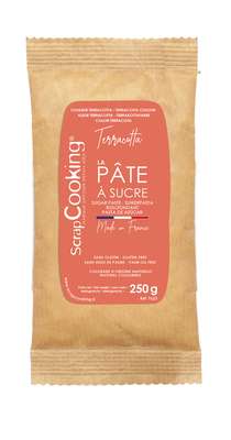 Pâte à sucre TERRACOTTA- colorant d'origine naturelle, Scrapcooking (250g)