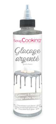 Glaçage argenté drip cake - prêt à l'emploi  Scrapcooking (140 G)