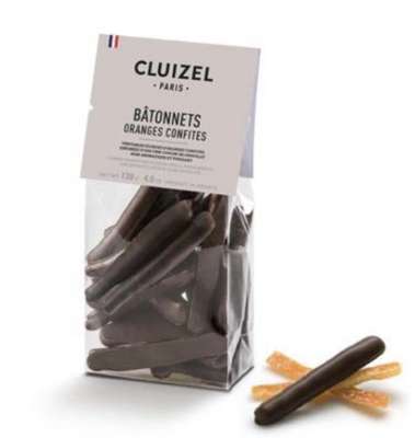 Sachet de bâtonnets d'oranges confites, Cluizel (130 g)