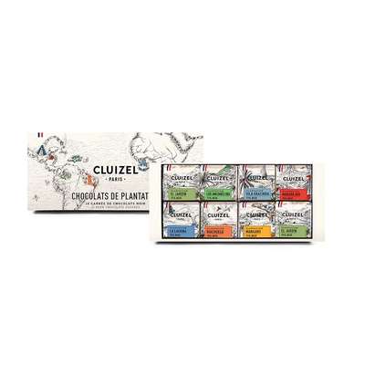 Etui carré chocolats de plantation, Cluizel (x16, 80 g)