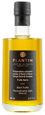 Préparation culinaire à base d'huile d'olive vierge extra et d'arôme truffe noire, Plantin (25 cl)