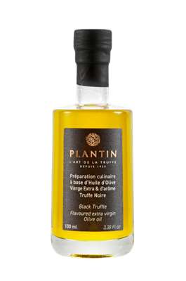 Préparation culinaire à base d'huile d'olive vierge extra et d'arôme truffe noire, Plantin (10 cl)