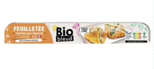 Pâte carrée feuilletée pur beurre BIO, Biobleud, (300 g)