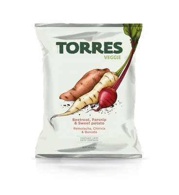 Chips Veggie betterave panais et patate douce  , Torres (125 g)