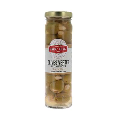 Olives vertes aux amandes, Eric Bur (95 g)