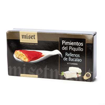 Pimientos del Piquillo, poivrons farcis à la brandade de morue, Miset (220 g)