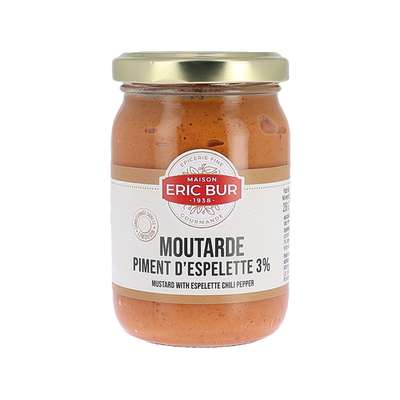 Moutarde piment d'Espelette 3%, Eric Bur (200 g)