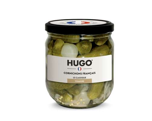 Cornichons classique au vinaigre et échalote, Hugo (210 g)