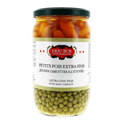 Petits pois carottes extra fins, Eric Bur (420 g)