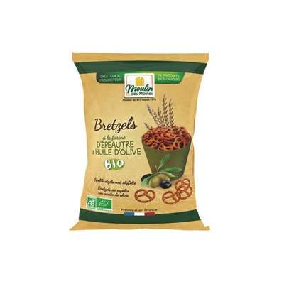 Bretzels d'épeautre 100% - triticum spelta BIO, Moulin des moines (150 g)