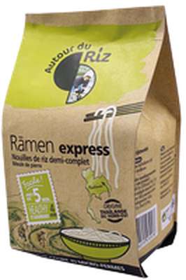 Ramen express, nouilles de riz demi-complet BIO, Autour du Riz (280 g)