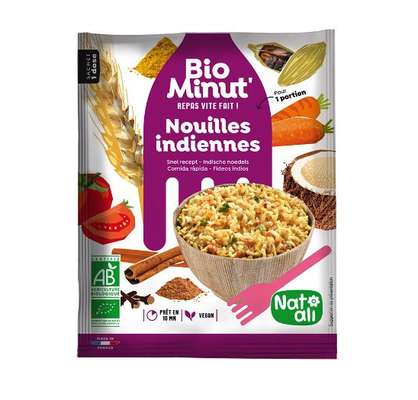 Nouilles indiennes végan BIO, Natali (x 1 dose, 80 g)