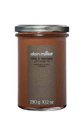 Pâte à tartiner lait et noisettes, Alain Milliat (290 g)
