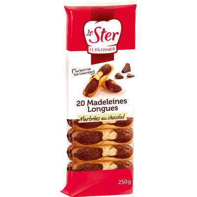 Madeleines longues marbrées au chocolat, Le Ster (250 g)