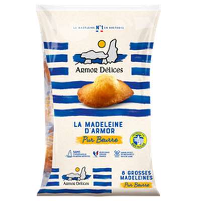 Madeleines pur beurre, Armor Délices (x 8, 264 g)