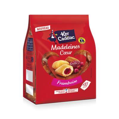 Madeleines au coeur framboise, Ker Cadelac (280 g)