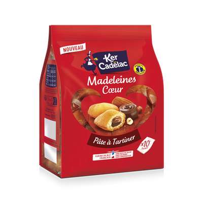 Madeleines au coeur pâte à tartiner, Ker Cadelac (300 g)