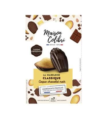 Madeleines classique coque chocolat noir, Maison Colibri (182 g)