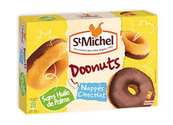 Doonuts nappés au chocolat, St Michel (180 g)