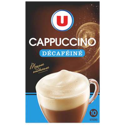 Cappuccino décaféiné sans chocolat, U (10 sticks)