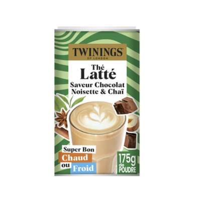 Thé noir latte chocolat noisette et chaï, Twinings (175 g)