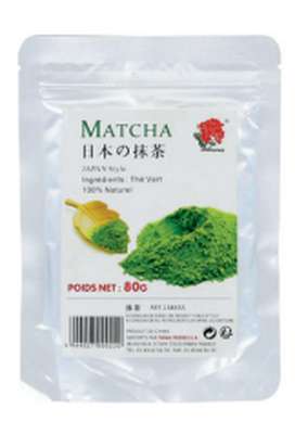 Thé vert matcha en poudre, Hiliscus (80 g)
