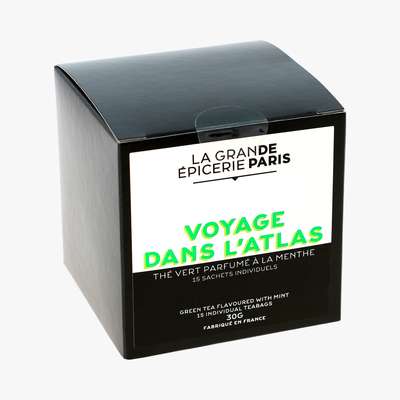Thé vert Voyage dans l'Atlas aromatisé à la menthe, La Grande Epicerie de Paris (x 15)