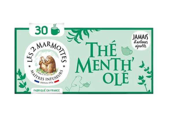 Thé Menth'ole BIO, Les 2 Marmottes (x 30 sachets)