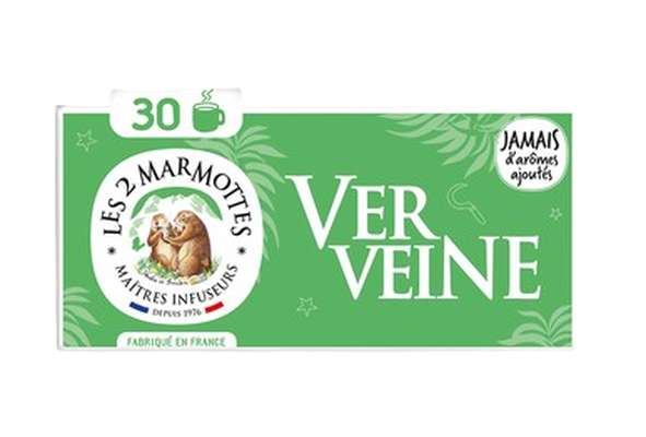 Infusion verveine BIO, Les 2 Marmottes x 30 sachets (46 g)