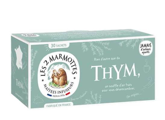 Infusion thym, Les 2 marmottes x 30 sachets (35 g)